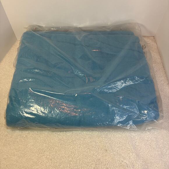 Vintage Tuscany by Beacon NOS Sealed Twin Full Blanket 72x90 Blue Satin Edge - Picture 6 of 6